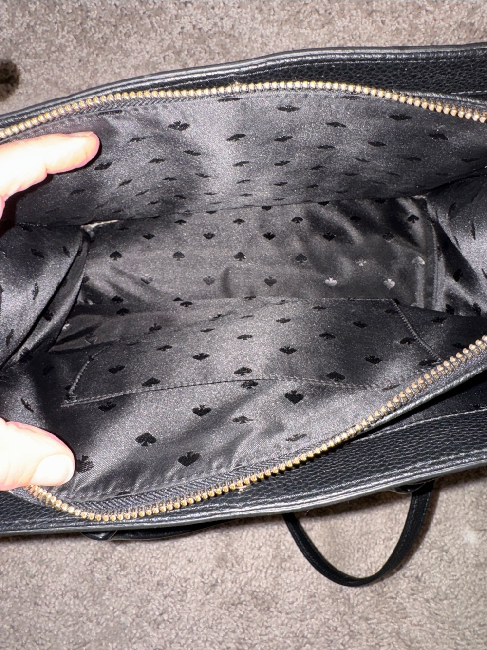 Kate Spade New York Black Pebbled Leather Kyla Satchel Shoulder Bag Crossbody - Picture 5 of 11